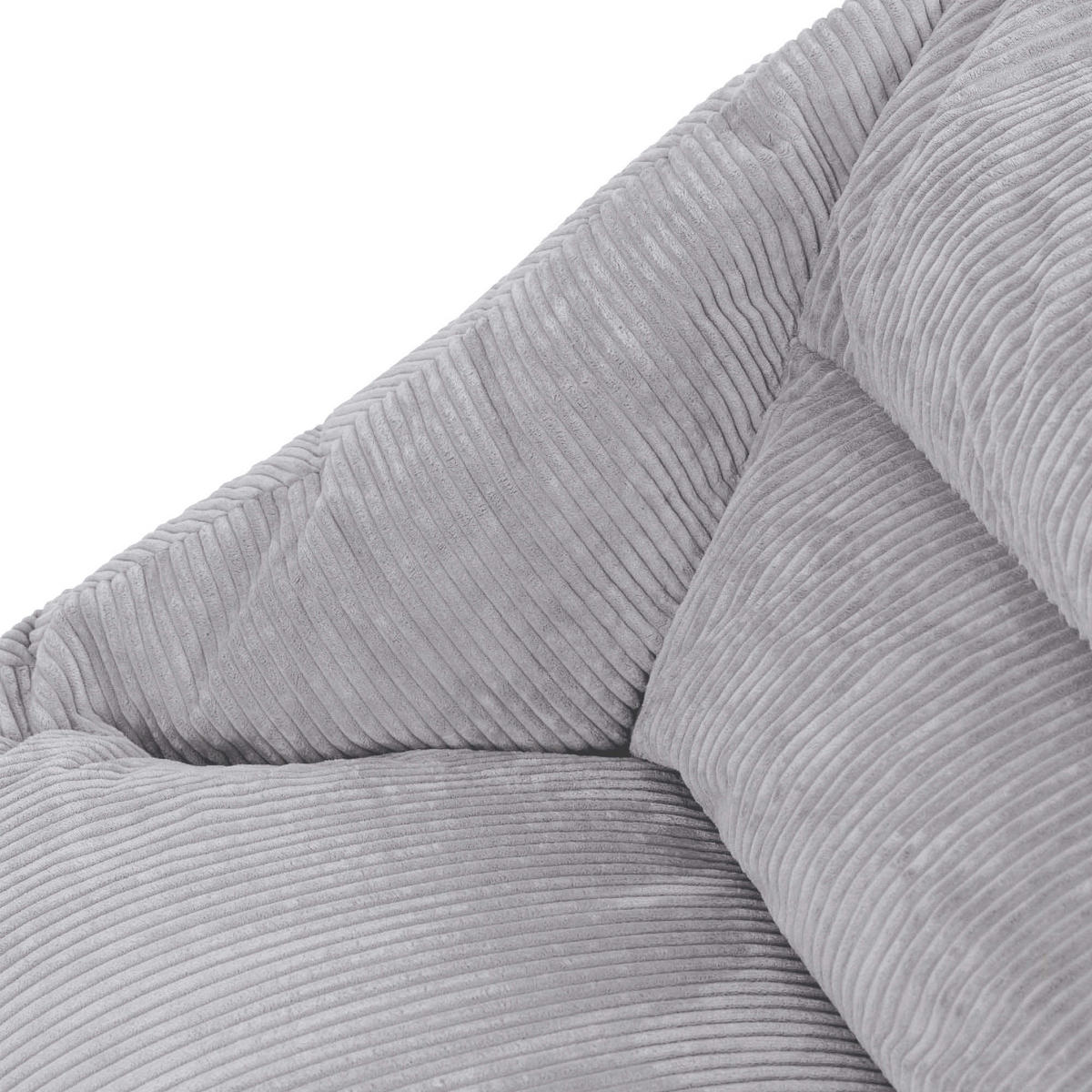 SITZSACK Sofa mit Sessel und rundem Hocker Cecilia - Grau, Textil (160/35/93cm) - icon