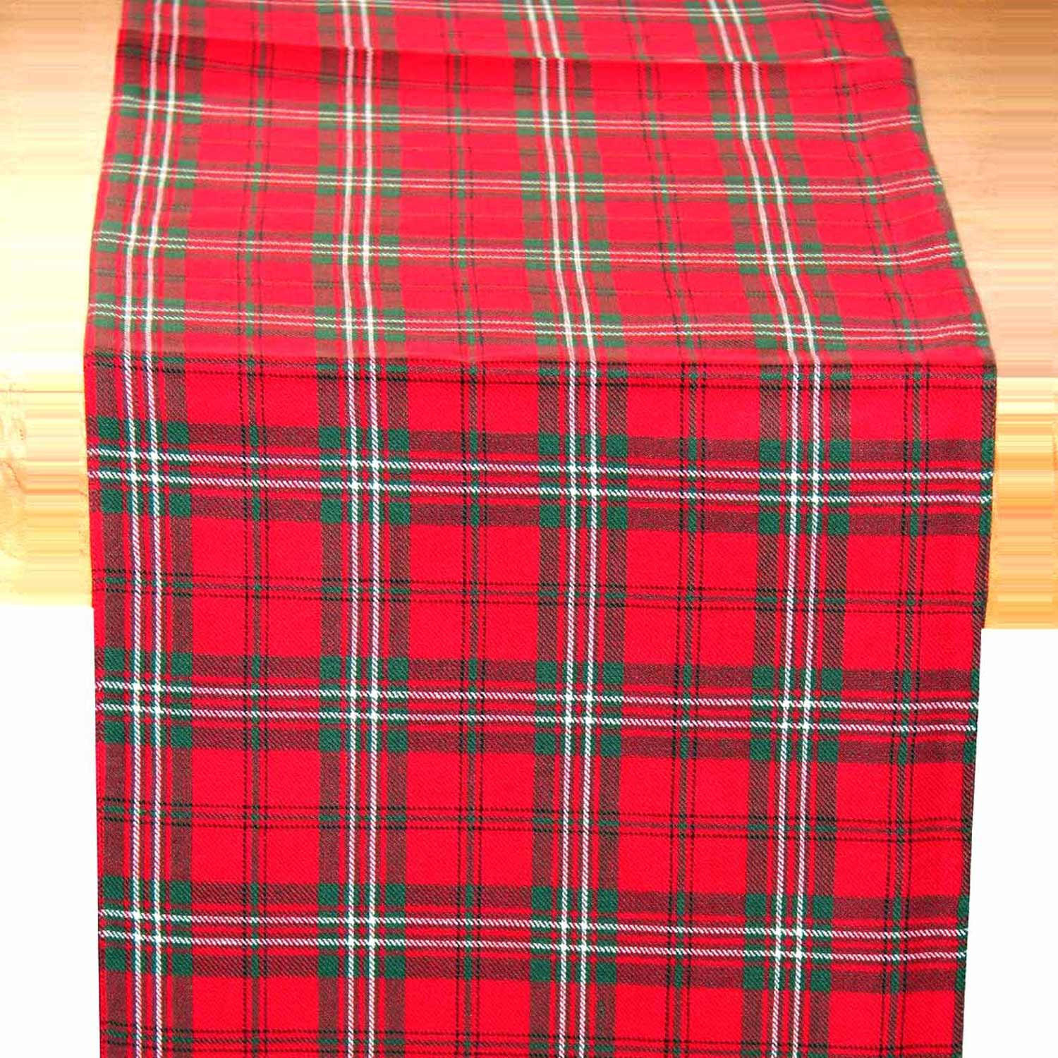 TISCHLÄUFER Edward rot kariert 44/178 cm, 100% Baumwolle - Rot, Textil (44/178cm) - Homescapes