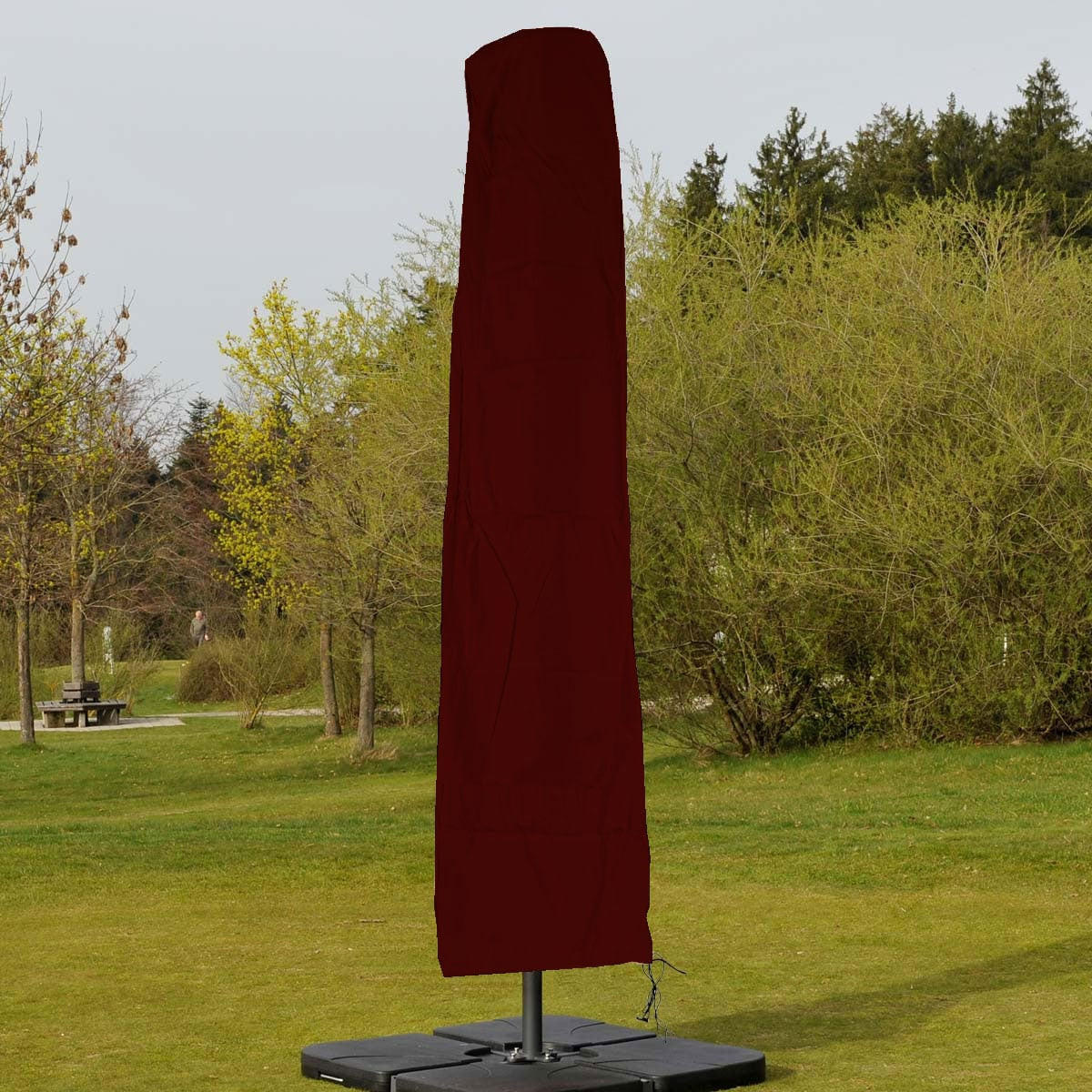 SCHIRMHÜLLE Meran für Marktschirm bis 5m HxBxT 280x60x30cm bordeaux mit Reißverschluss - Rot, Textil (60/280/30cm) - PROREGAL