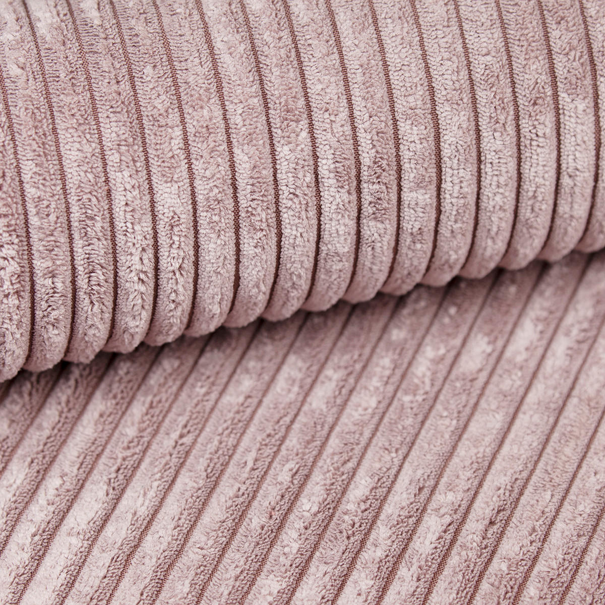 ECKSOFA Designer MODENA U STUDIO Stoff Dicker Cord Rosa - Rosa, Holz (165/299cm) - Kaiser Möbel