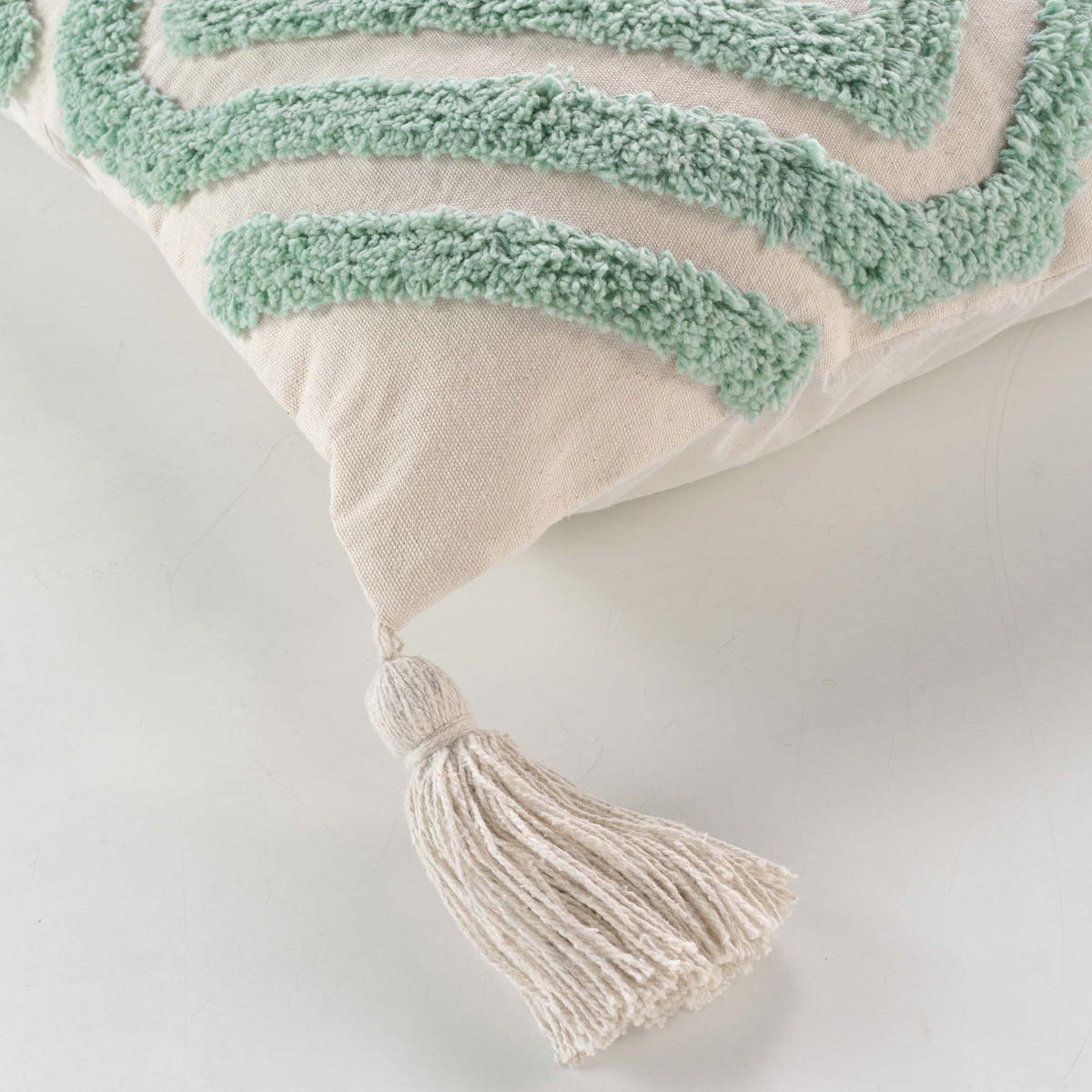 ZIERKISSEN Athena 40/40 cm - Grün, Naturmaterialien (40/40cm) - Douceur d´intérieur