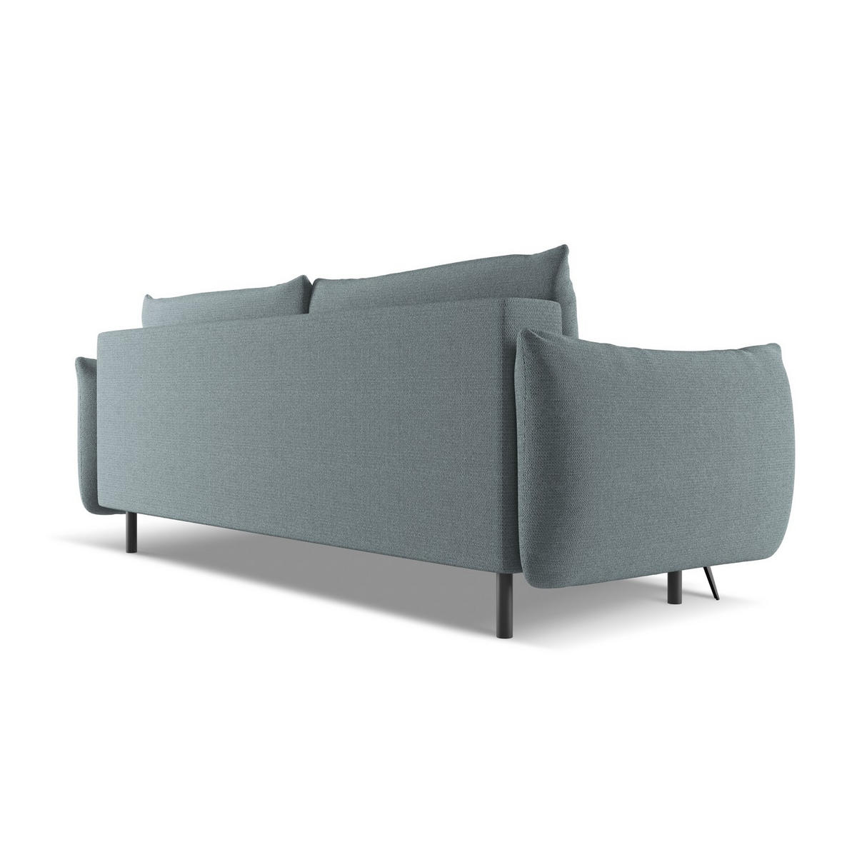 3-SITZER SOFA mit Schlaffunktion Chenille Stoff Blau - Blau/Blaugrau, Textil/Metall (230/86/105cm) - LaMiaSofa