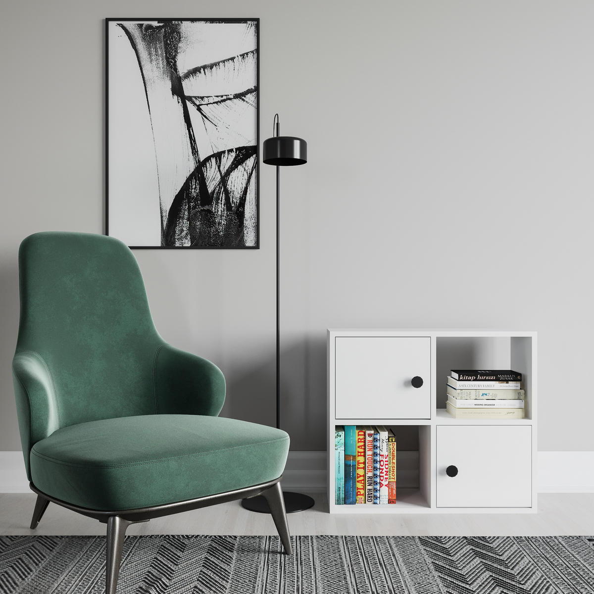 BÜCHERREGAL Tuttle Weiss - Weiß, Holzwerkstoff (25/63.2/72cm) - Decorotika