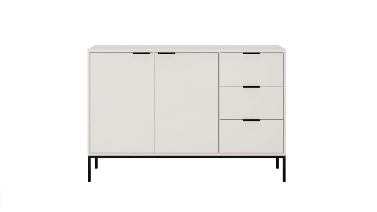 KOMMODE Austin 40/100,4/150 - Schwarz/Weiß, Holzwerkstoff (40/100/150cm) - RAUMHIRSCH FURNITURE