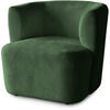 SESSEL Nori dunkelgrün velour - Dunkelgrün/Schwarz, Kunststoff/Textil (75/68/72cm) - Beautysofa