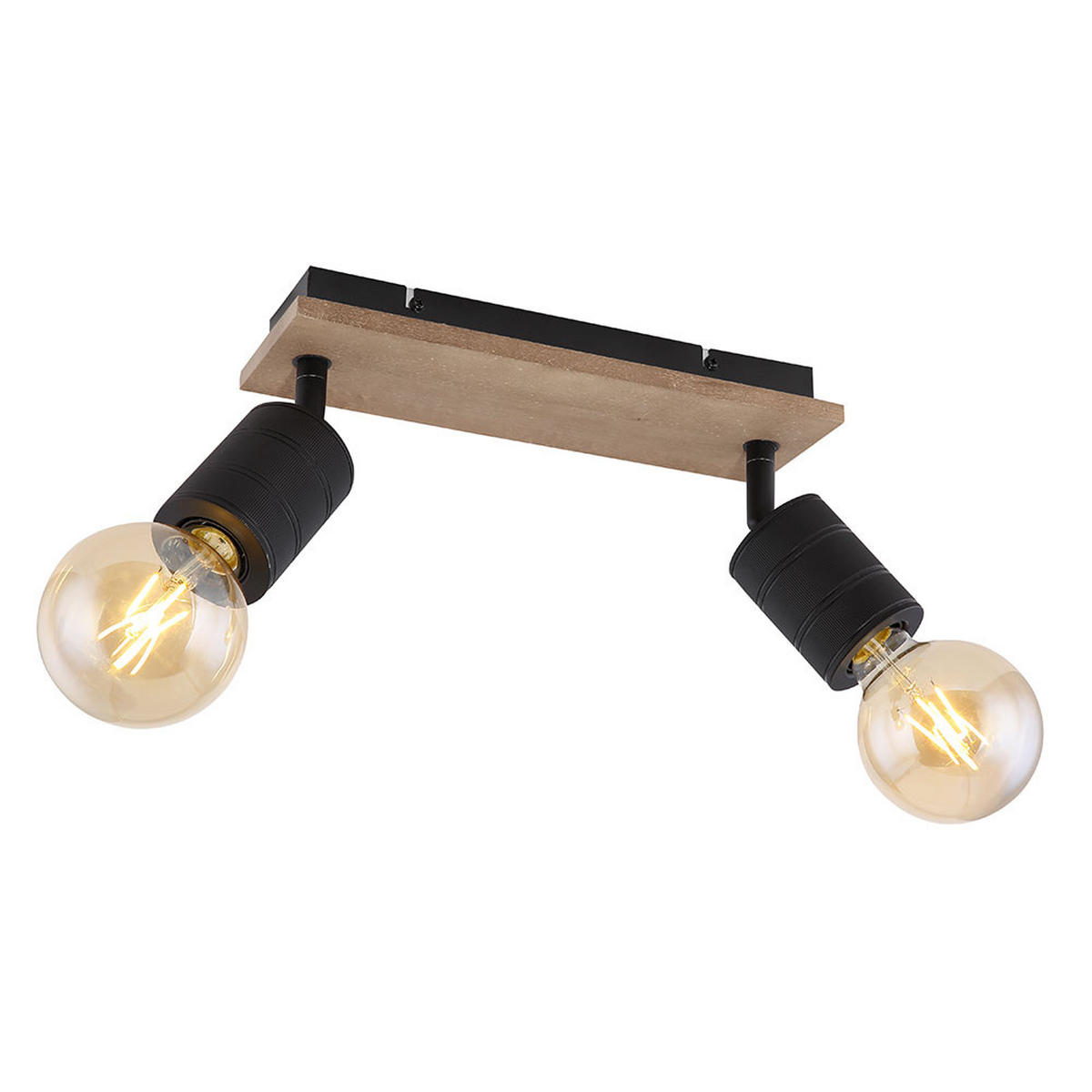 LED DECKENLEUCHTE JOSELLA Holz Braun - Braun, Holz (31/10/18cm) - Globo Lighting