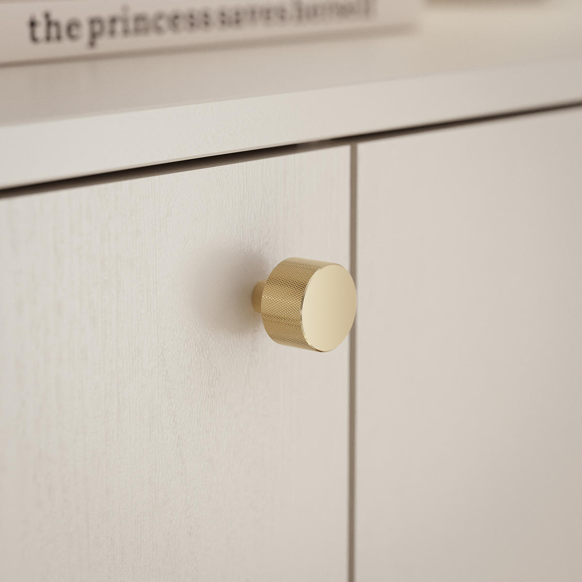 KOMMODE OVALINE 123 cm, 3 Schublade(n) Beige - Beige, Holzwerkstoff/Metall (123/85/42cm) - Idohome