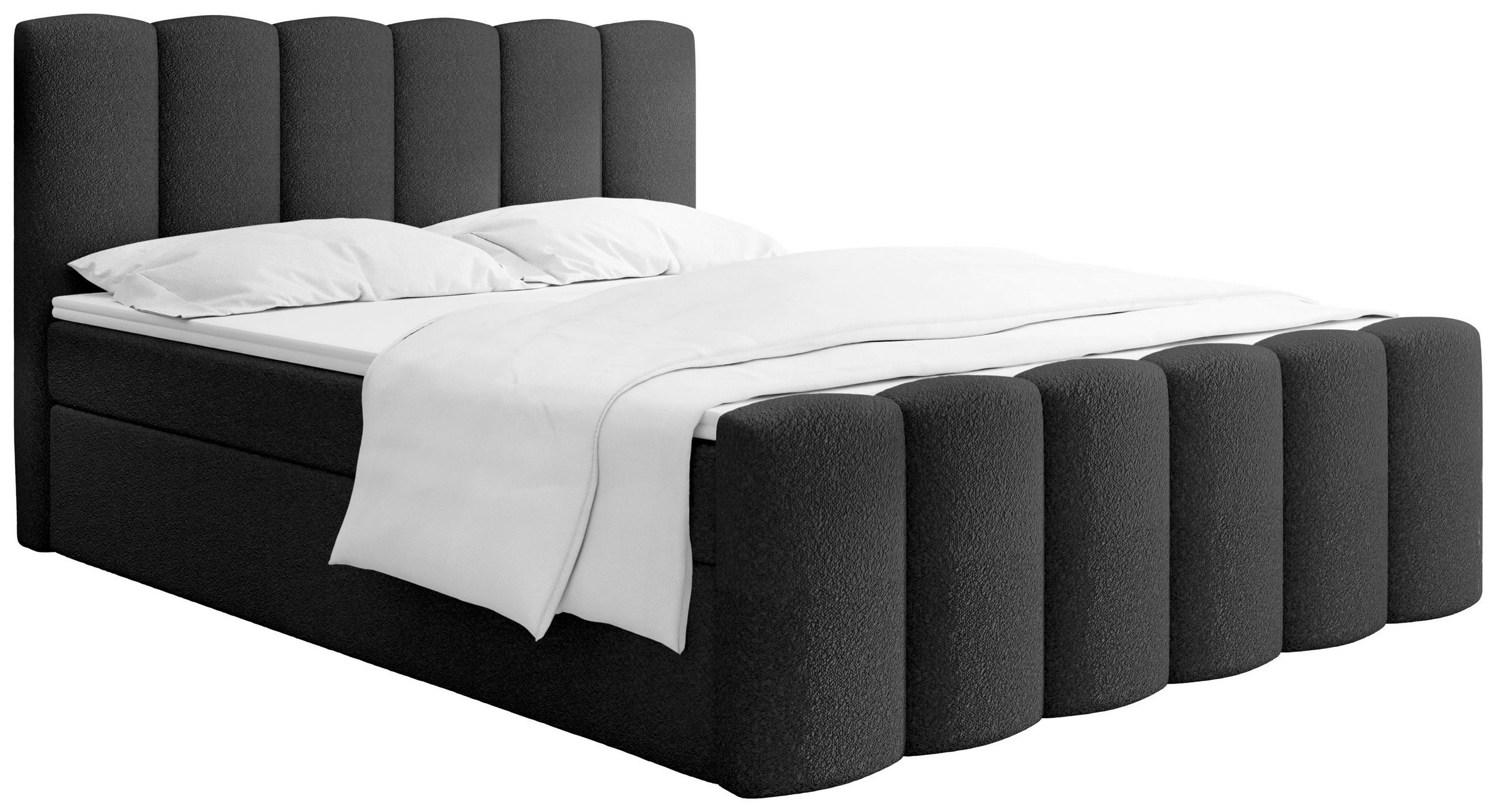WFL Group Boxbett Schwarz 180x200 cm