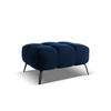 POUF Samt Stoff Blau - Blau/Schwarz, Textil/Metall (78/41/60cm) - Makamii