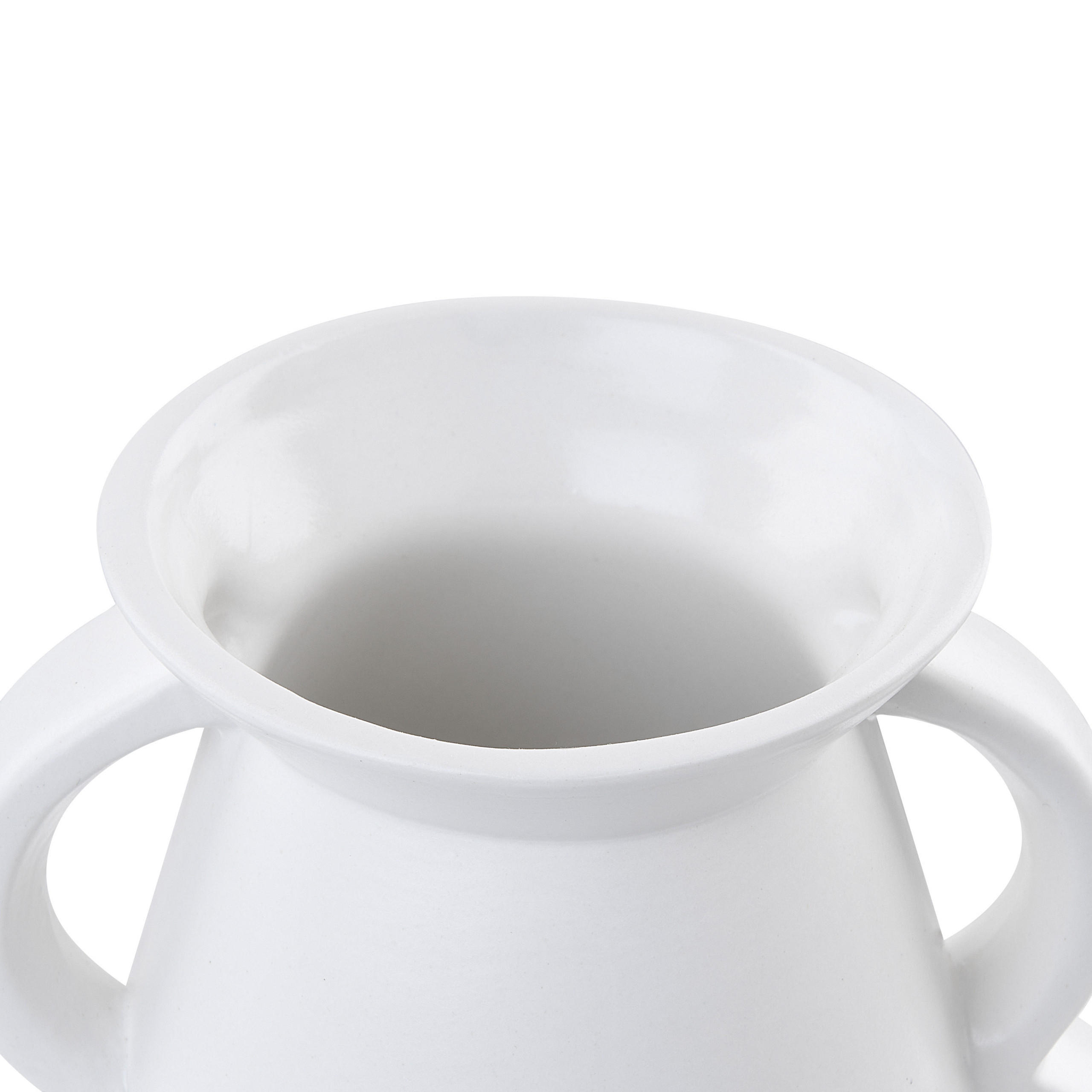 BLUMENVASE Porzellan weiß Koropi - Weiß, Keramik (19cm) - Beliani