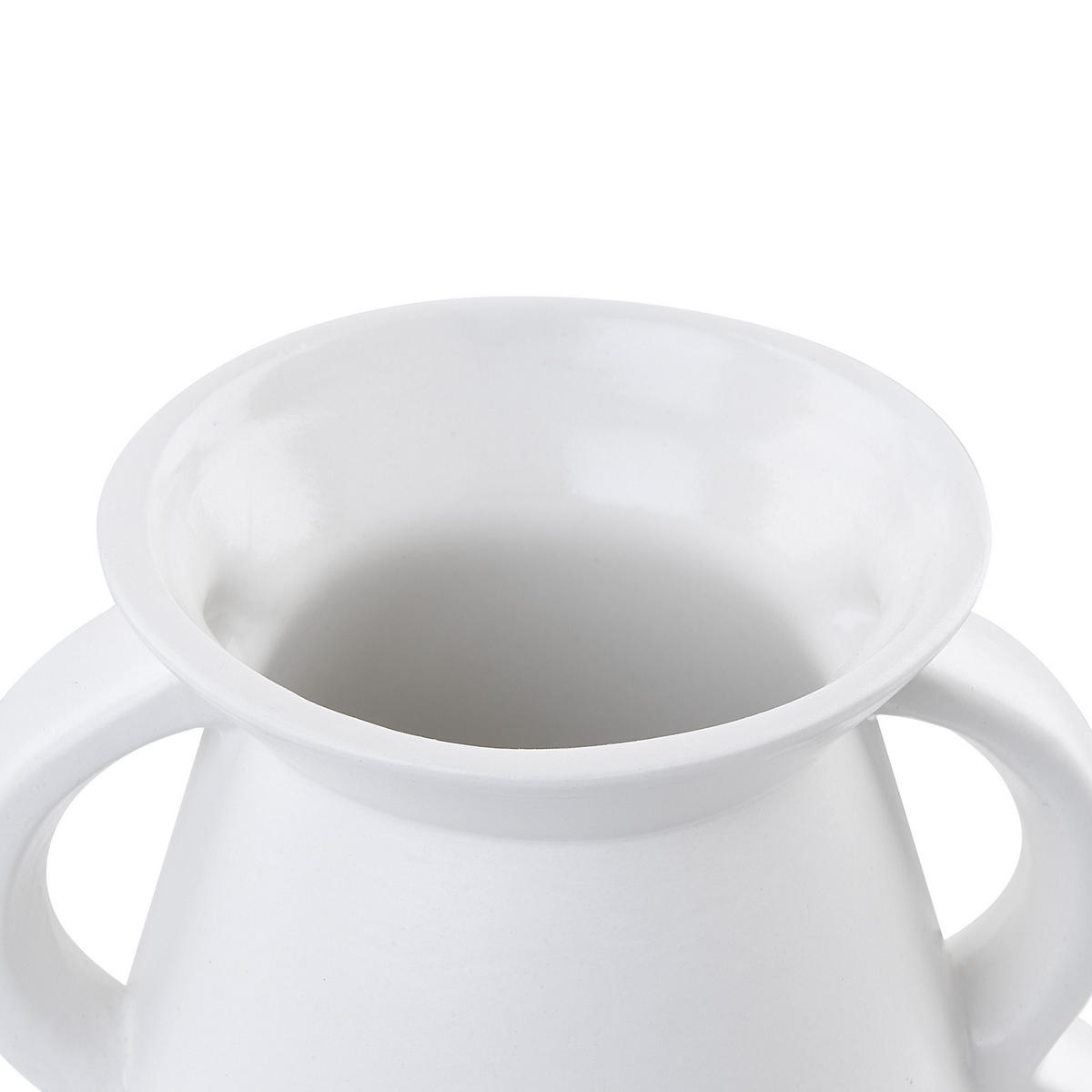 BLUMENVASE Porzellan weiß Koropi - Weiß, Keramik (19cm) - Beliani