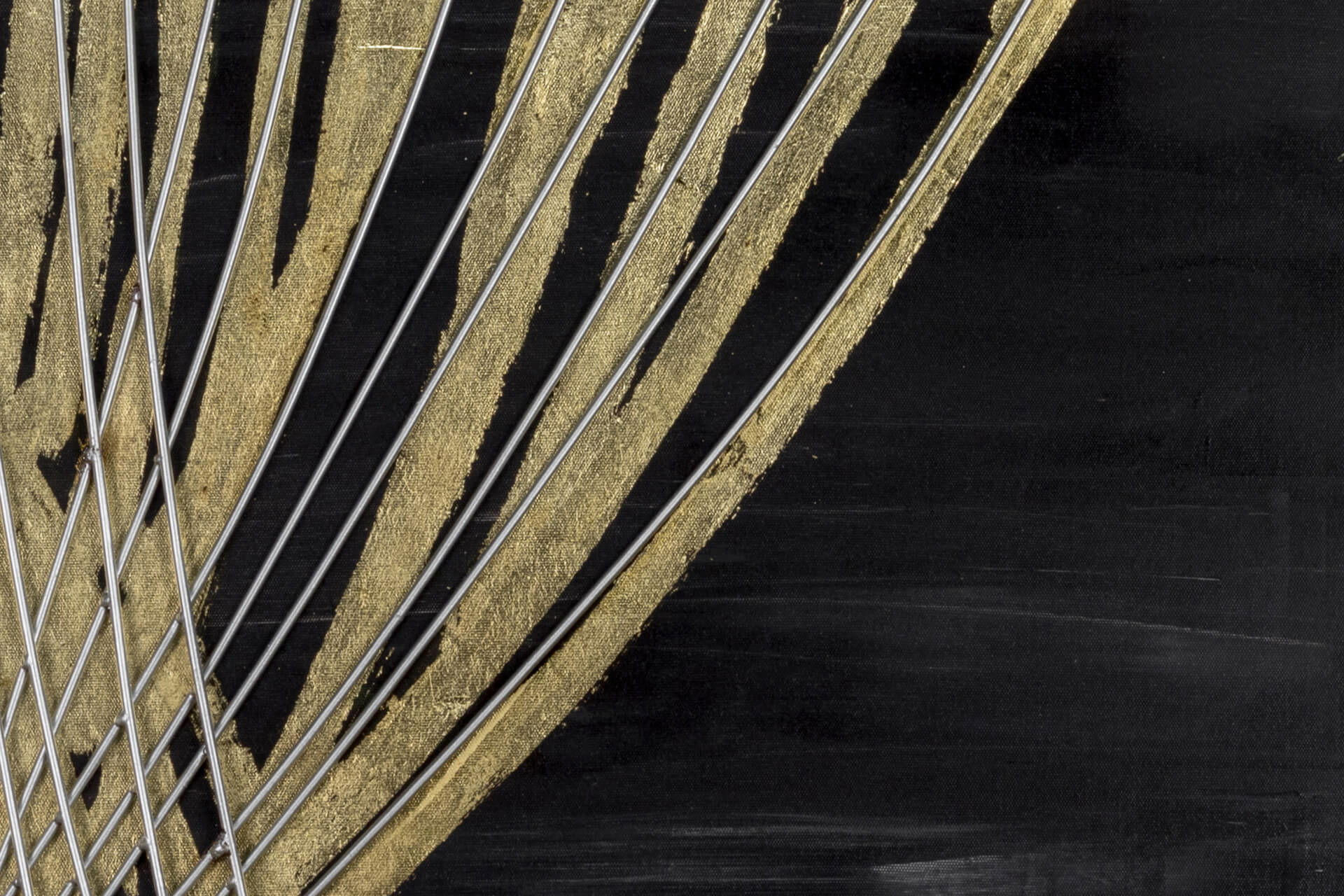 ACRYLBILD HANDGEMALT 60/80 cm - Goldfarben/Schwarz, Holz/Textil (2.41/80cm) - KUNSTLOFT