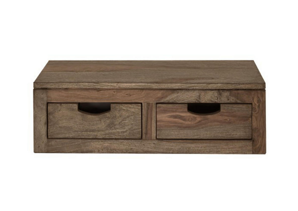 NATURE GREY Wandelement #063 Sheesham - Grau, Holz (66/20/25cm) - Massivmoebel24