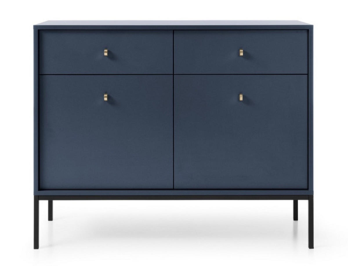 SIDEBOARD Blau MONAKO MKSZ104 Mit Schwarzem Gestell - Blau, Holzwerkstoff (103.5/83.2/39cm) - Sepro Meble