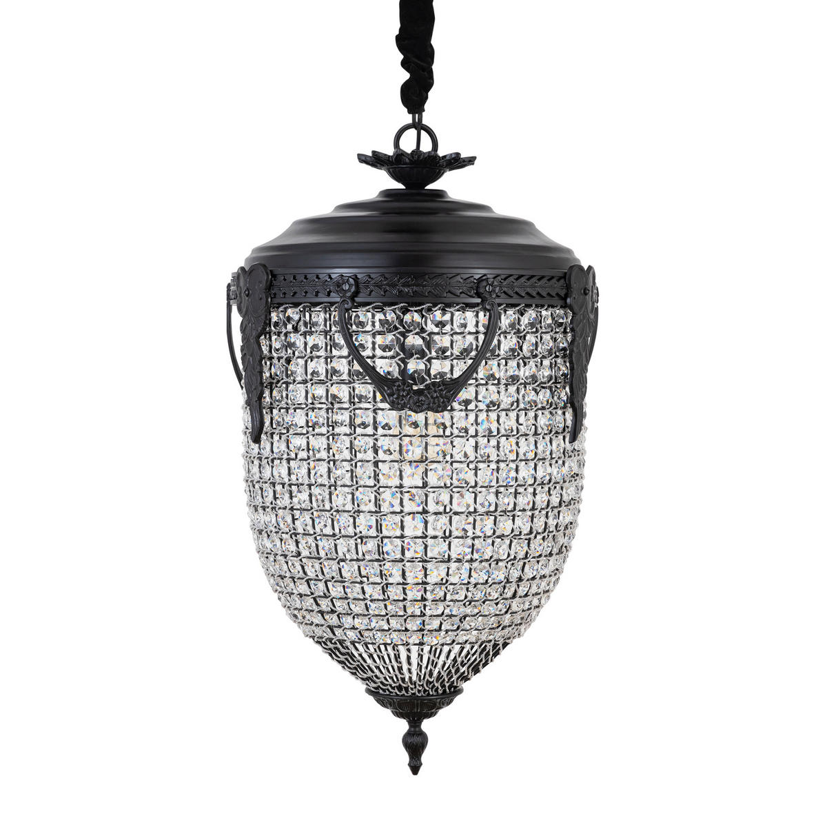 HÄNGELAMPE Lidde Grau 46/46/82cm - Grau, Glas (46/46/82cm) - PTMD Collection