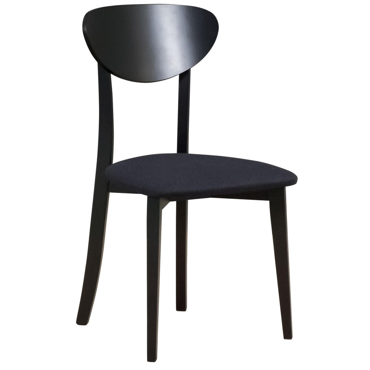 HOLZSTUHL Pomoni Schwarz - Schwarz, Holz/Textil (47/85/40cm) - Selsey