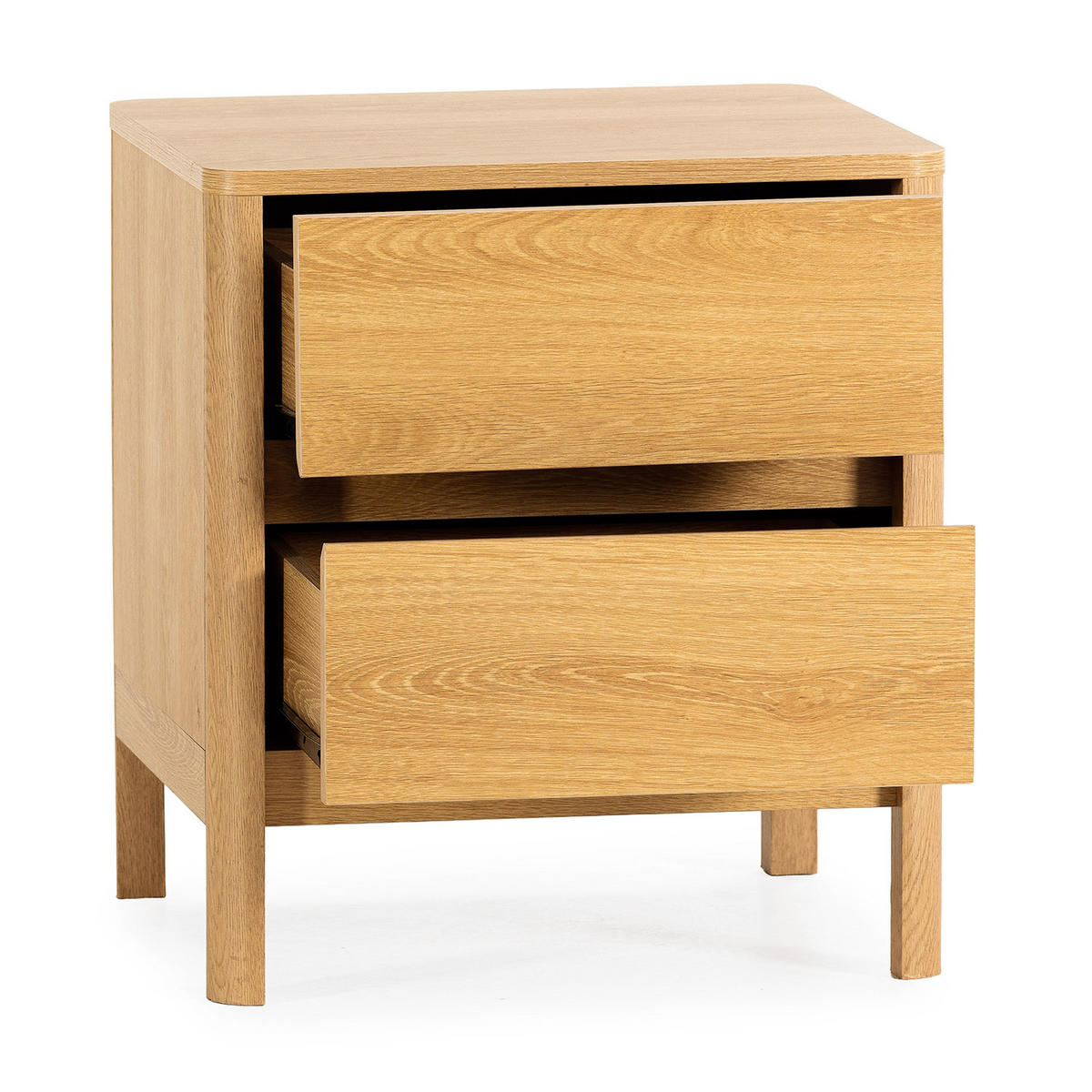 NACHTTISCH Nassau 2 schubladen Eichenfarbe - Honigeiche, Holzwerkstoff (45/50/40cm) - VS Venta-stock