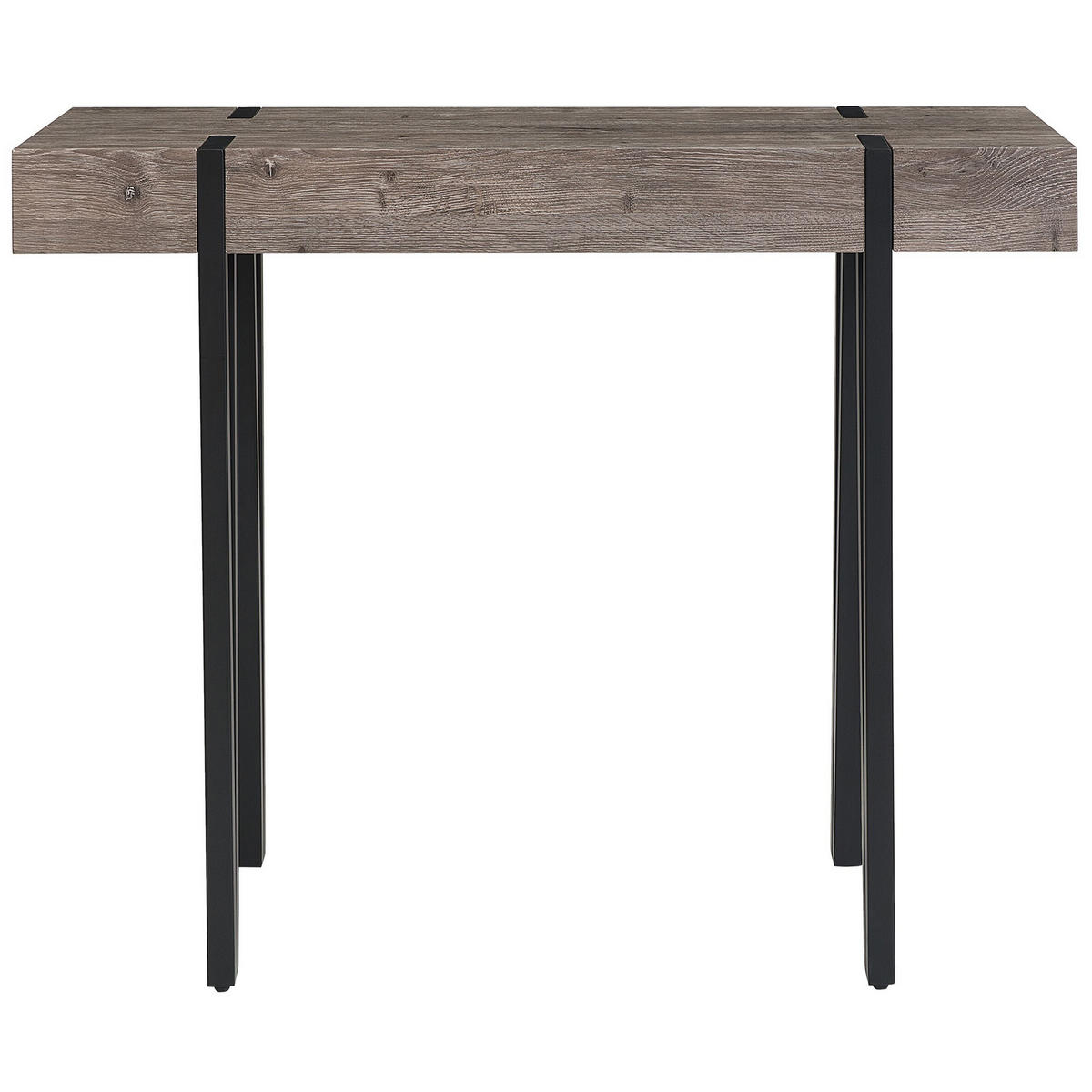 KONSOLENTISCH dunkler Holzfarbton Adena - Dunkelbraun/Schwarz, Holzwerkstoff (40/100/81cm) - Beliani