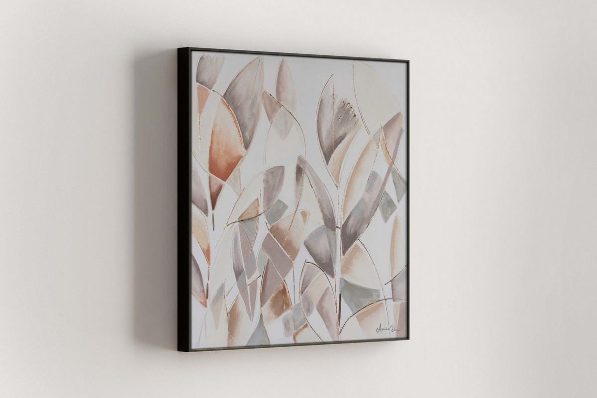 OLEJOMAĽBA 80/80 cm, Zvieratá - sivá/taupe, drevo/textil (80/80cm) - KUNSTLOFT