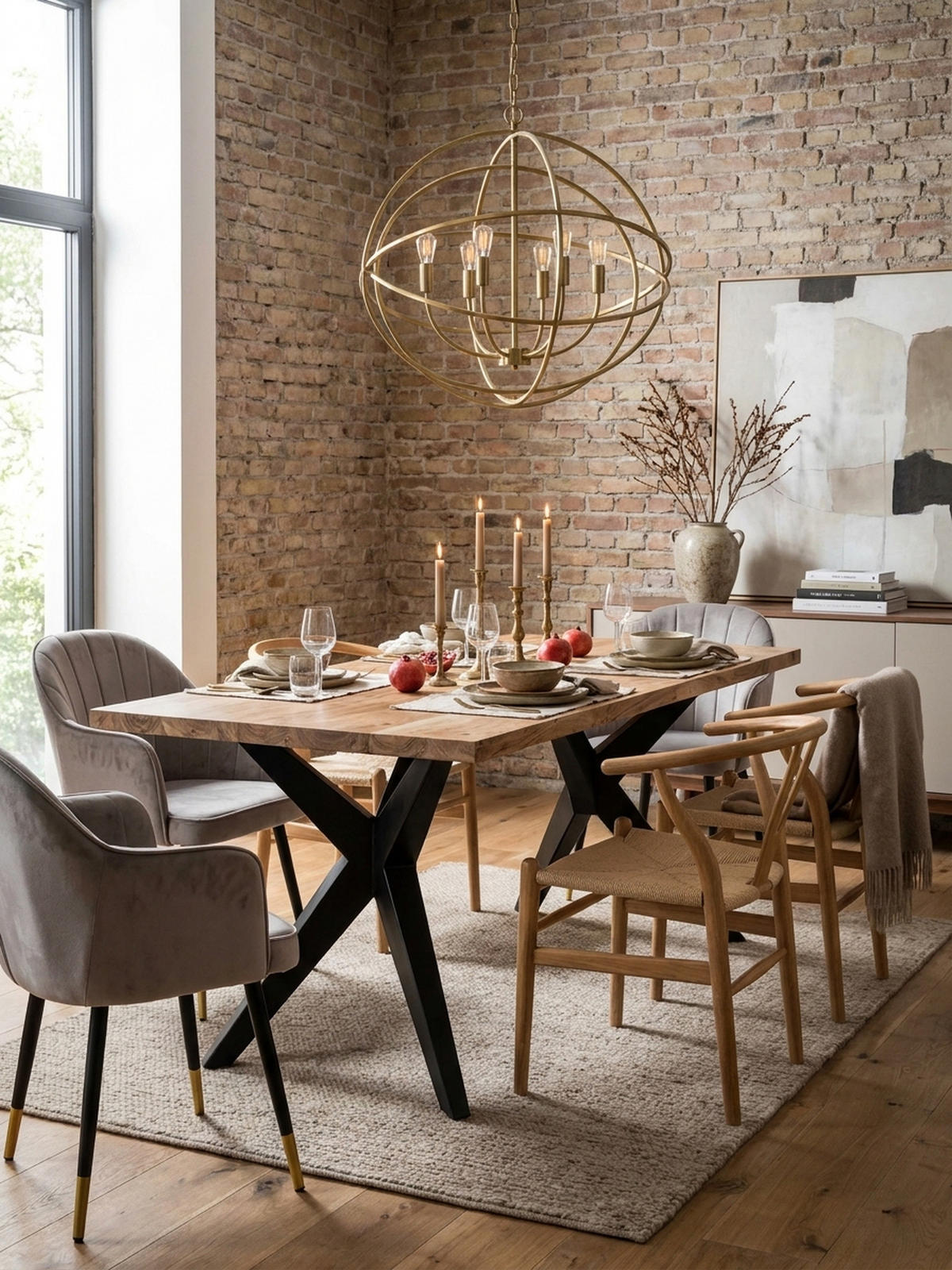 ESSTISCH Massivholz Metall Rechteckig Loft-Stil, Akazie 160x80x76 cm - Schwarz/Akaziefarben, Holz/Metall (80/160/76cm) - KADIMA DESIGN
