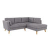 ECKSOFA Mario Grau Microfaser - Naturfarben/Grau, Buchenholz/Textil (221/186cm) - S-Style Möbel