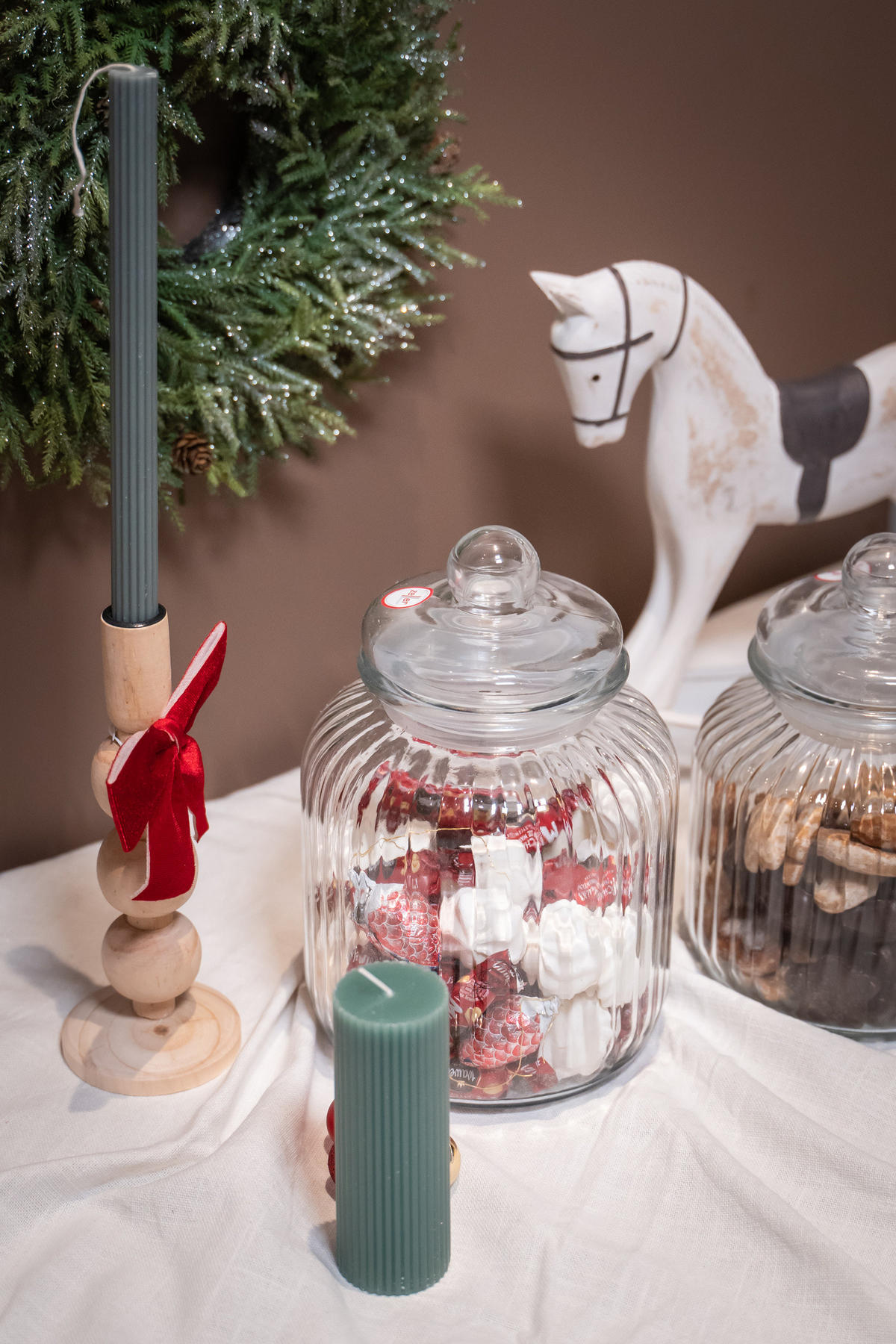 KERZENSTÄNDER Holz 23 cm - Beige, Holz (9.5/23.3/9.5cm) - Home Styling Collection
