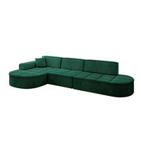 ECKSOFA Ottomane Links TARO-L2 - 328x171x79,5 cm Dunkelgrün - Grün, Holzwerkstoff/Textil (328/171cm) - ALTDECOR