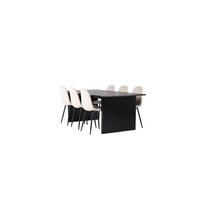 TISCHGRUPPE Schwarz - Schwarz, Holzwerkstoff (100/75/200cm) - ebuy24