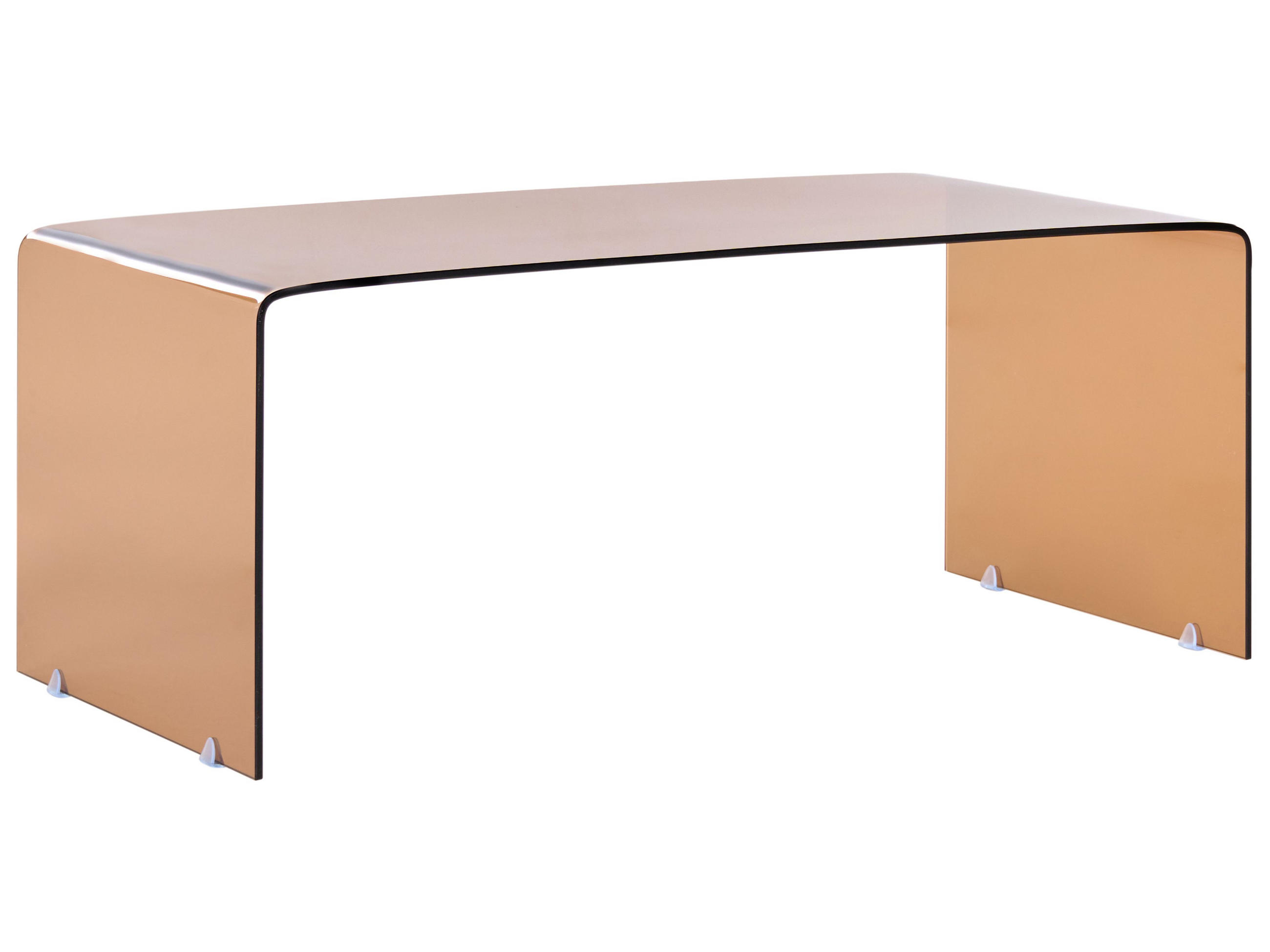 COUCHTISCH Braun Kendall - Braun, Glas (100/50/40cm) - Beliani