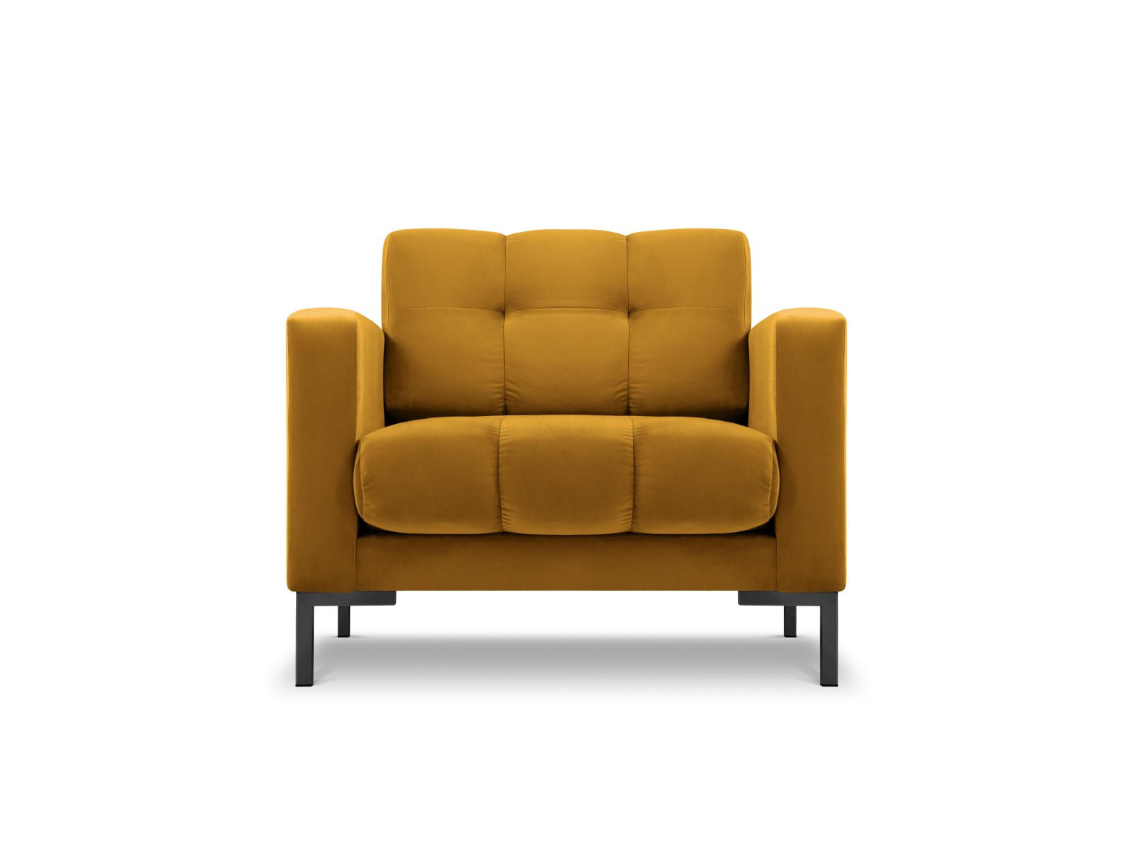 SESSEL Mamaia aus Samt gelb - Gelb, Textil (92/75/87cm) - Micadoni