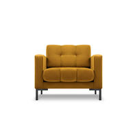SESSEL Mamaia aus Samt gelb - Gelb, Textil (92/75/87cm) - Micadoni