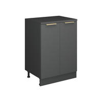 SKRINKA DO PODKROVIA Rion Antracitové zlato 60 x 81.6 cm bez sklonu s 2 dverami - antracitová, kompozitné drevo (60/83.8/46cm) - Vicco