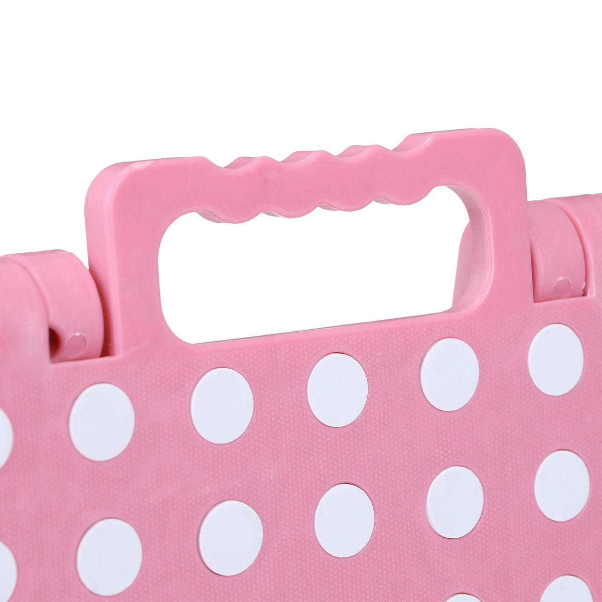 KLAPPHOCKER - Pink, Kunststoff/Textil (37/30/29cm) - Relaxdays