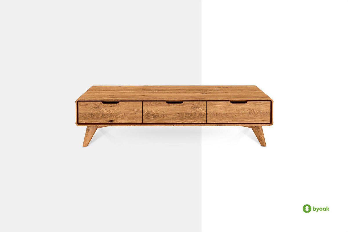 GREG TV-SCHRANK Kernbuche - Kernbuche, Holz (134/33/40cm) - byoak