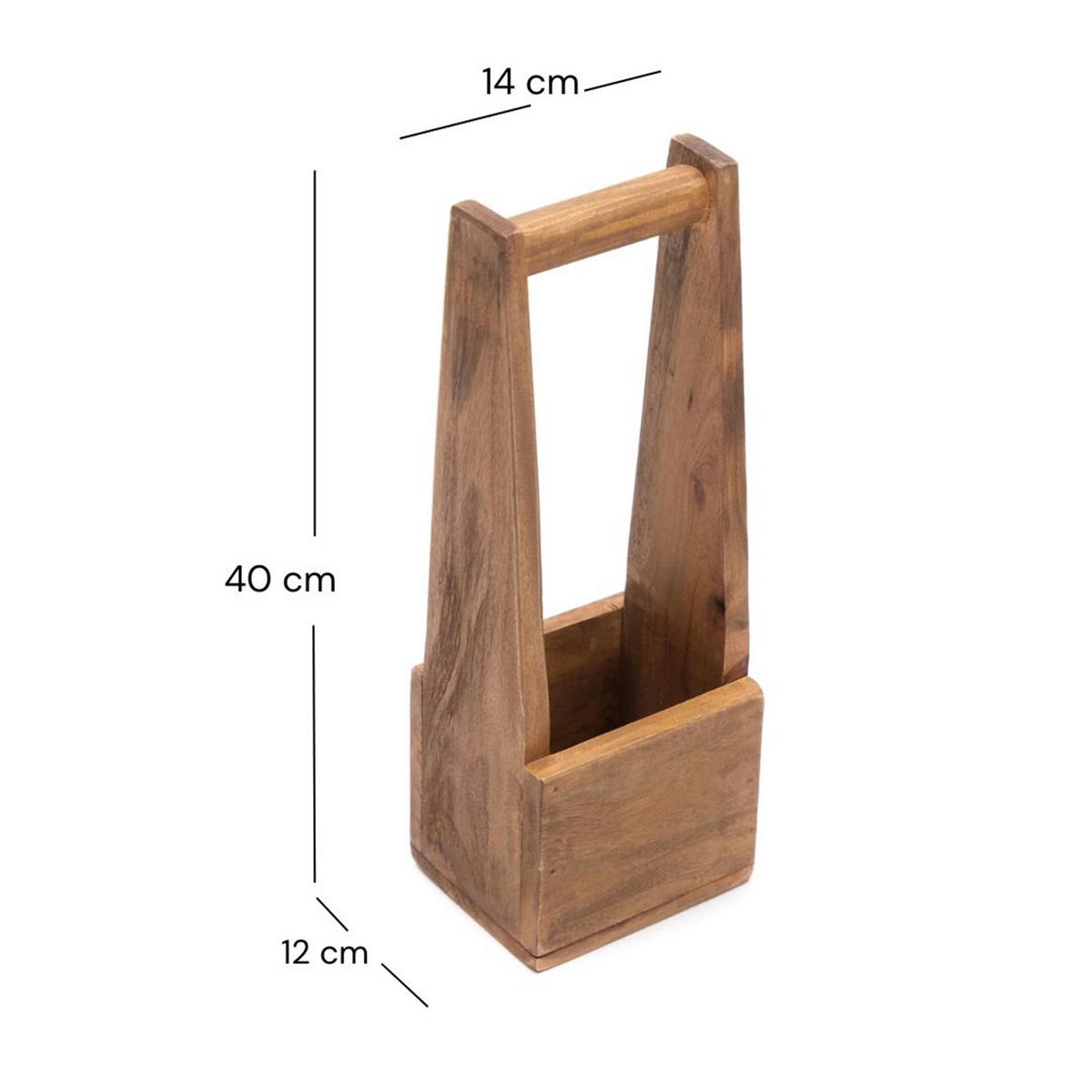 FLASCHENHALTER Porte Mahagoni Massivholz naturfarben - Naturfarben, Holz (14/40/12cm) - CREEDWOOD