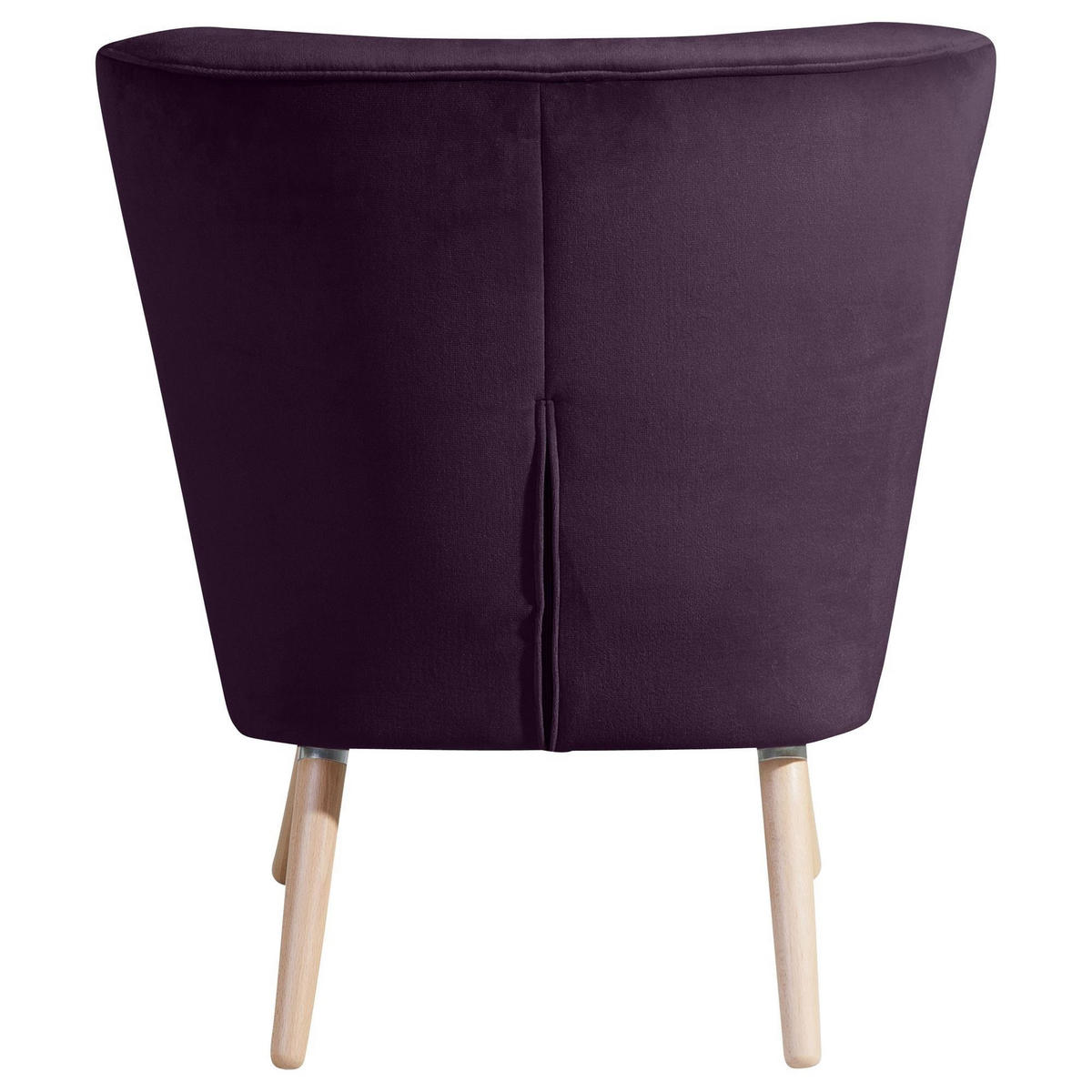 SESSEL Kassi Bezug Samtvelours Buche natur / purple - Lila, Kunststoff (69/80/68cm) - 58aufmkessel