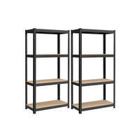 SCHWERLASTREGAL BISSAU - Schwarz, Holzwerkstoff (80/160/40cm) - Hansiro