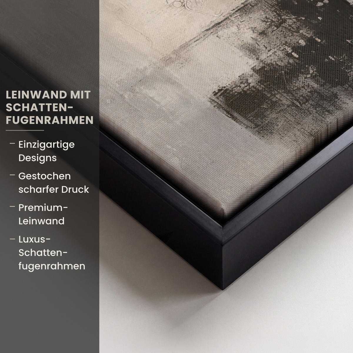 LEINWAND Bilder mit Rahmen - Abstrakt - Kunst - Grau - 30x40 - Hellgrau, Textil (30/40cm) - MuchoWow