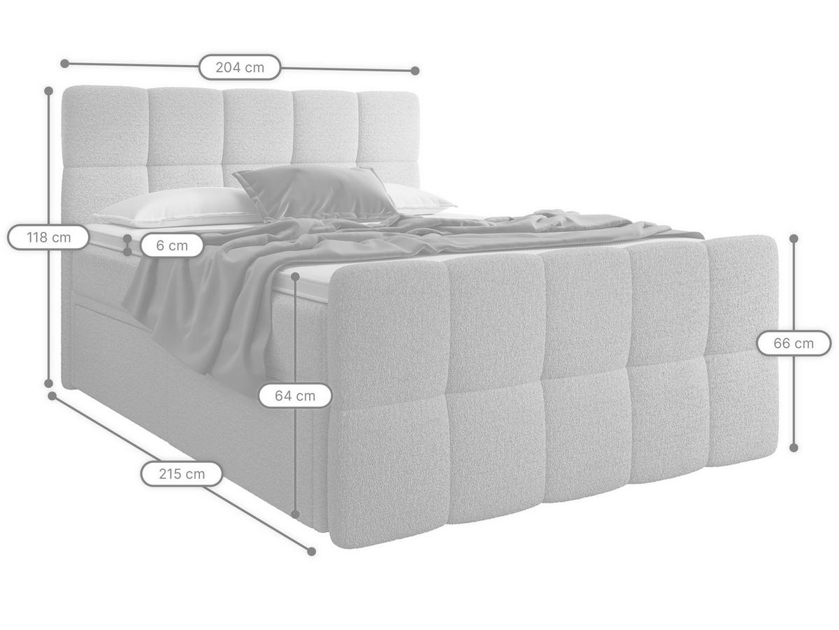 BOXBETT Madison 5 Creme 200/200 H3/H4 Boucle - Creme, Textil (200/200cm) - wonello