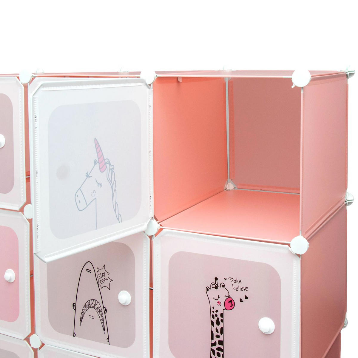 STECKREGAL für Kinder - Pink, Kunststoff (47/145.5/111cm) - Intirilife