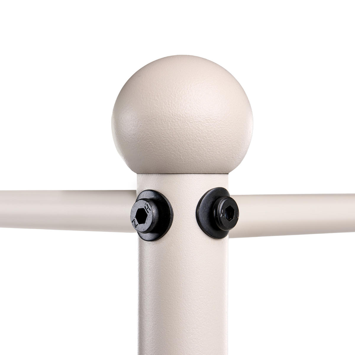 NEBESOVÁ POSTEL Kov 90/200 cm Světle béžová Sormery - béžová, kov (90/200cm) - Beliani