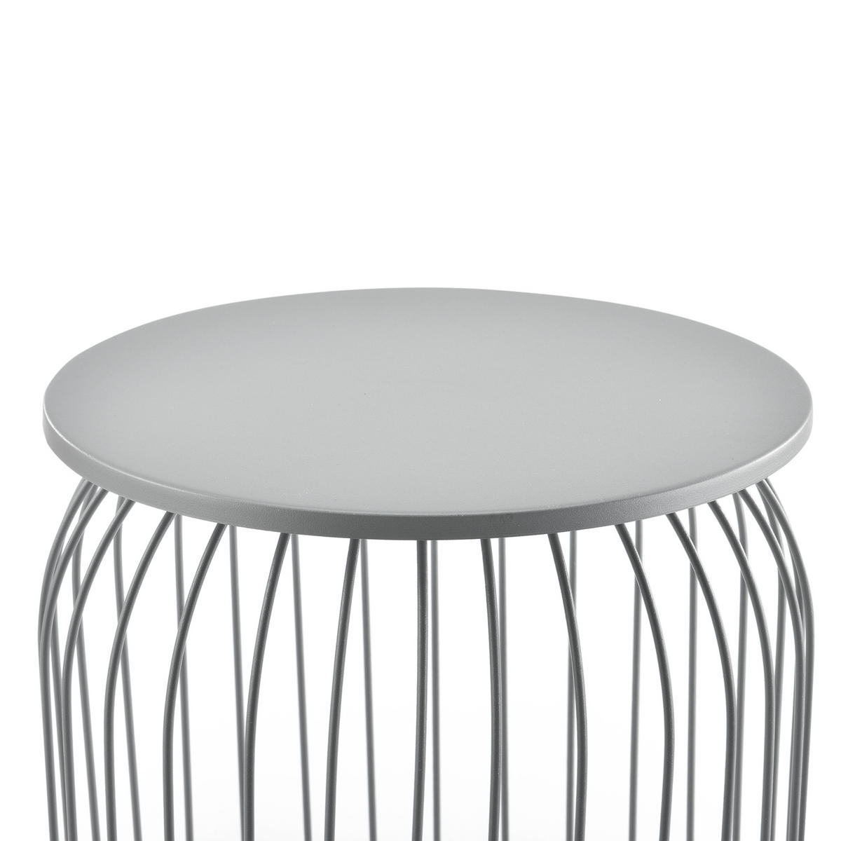 BEISTELLTISCH Amherst 3er Set - Hellgrau, Metall (40/40/46cm) - [en.casa]