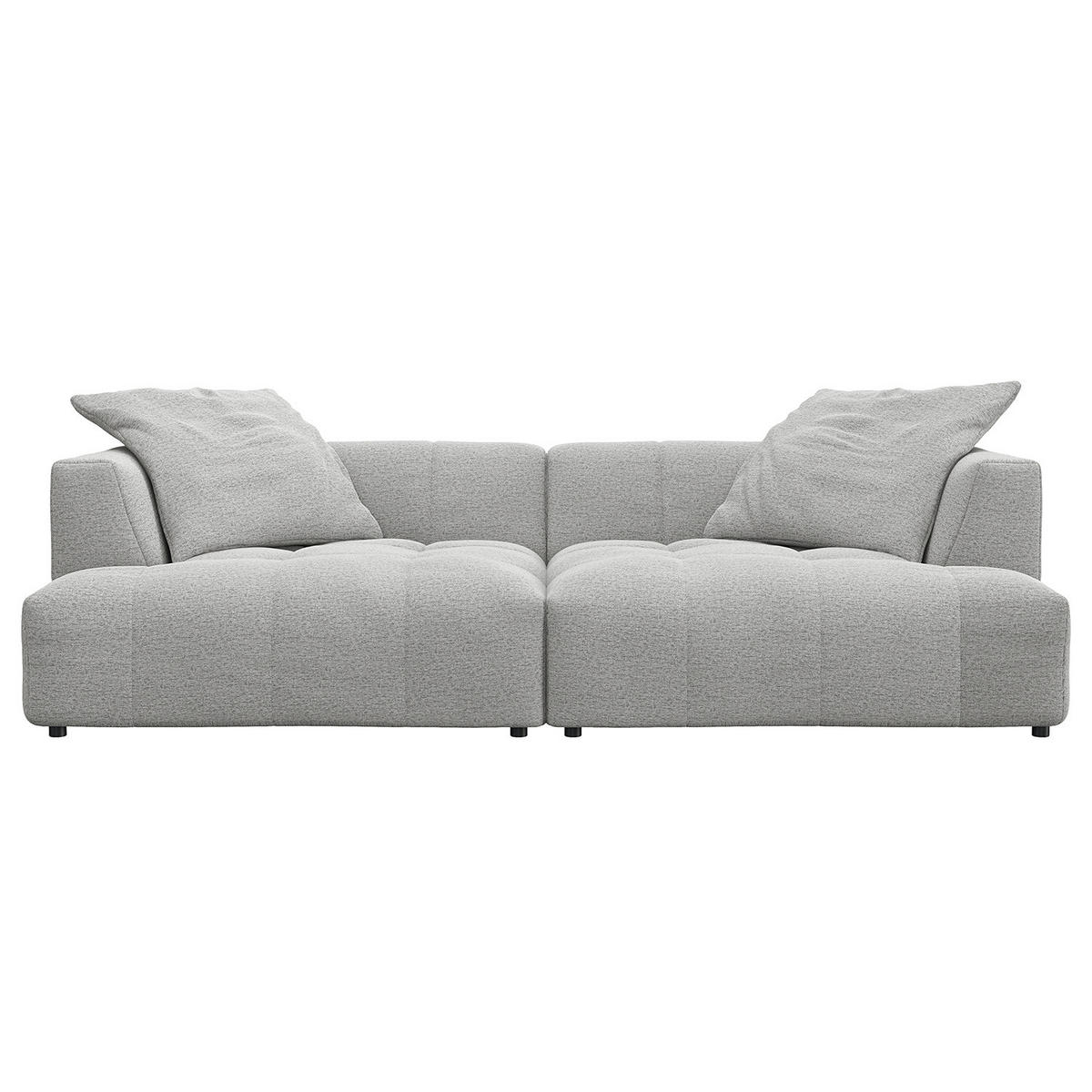 BIGSOFA - Hellgrau, Holz/Kunststoff (272/70/126cm) - home24