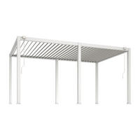 SELBSTTRAGENDE Pergola - 500cm x 300cm - Aluminium - weiß - AMALFI - Weiß, Metall (500/250/300cm) - Vente-Unique