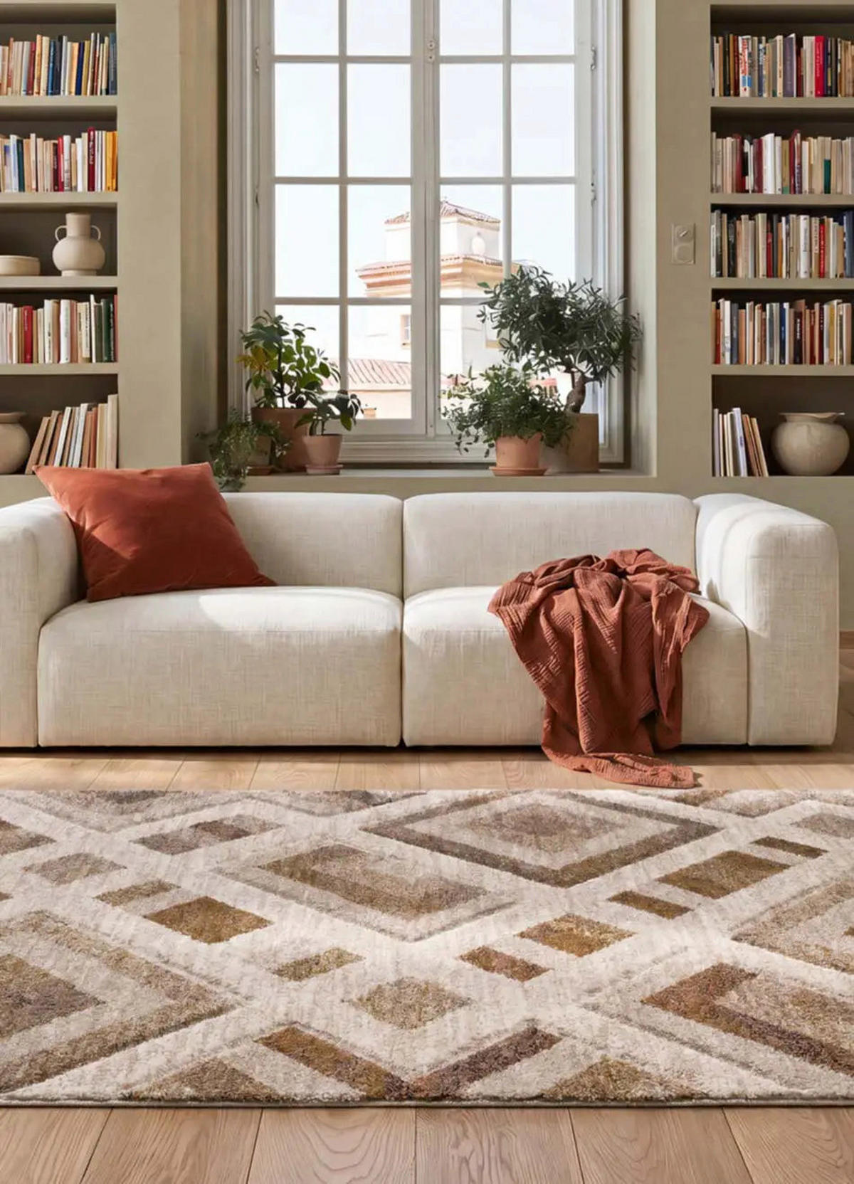HOCHFLORTEPPICH Beige / Braun Teva 160/235 cm - Braun, Textil (160/235cm) - Atticgo