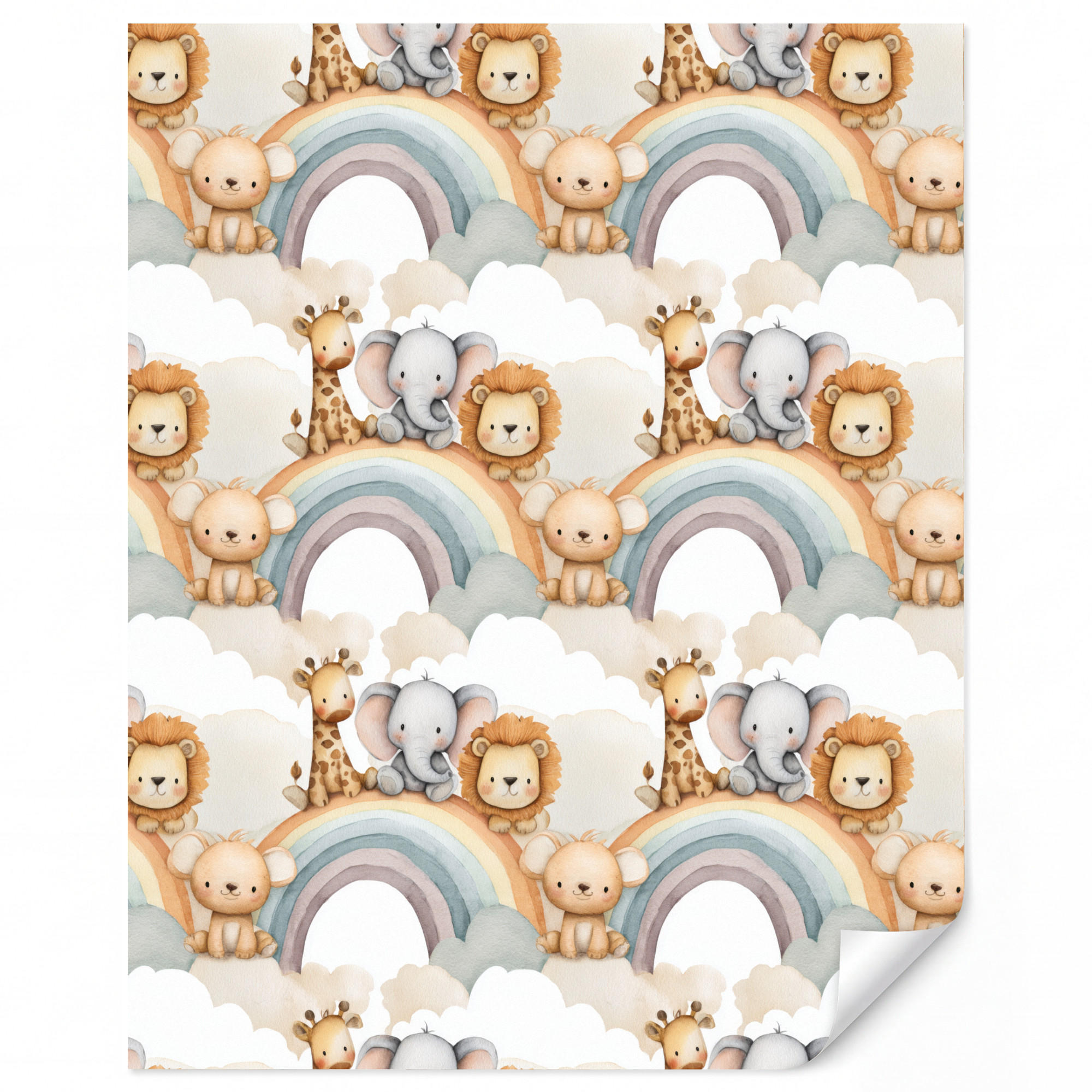 OnlyWow Kindertapete Weiß 180x220 cm