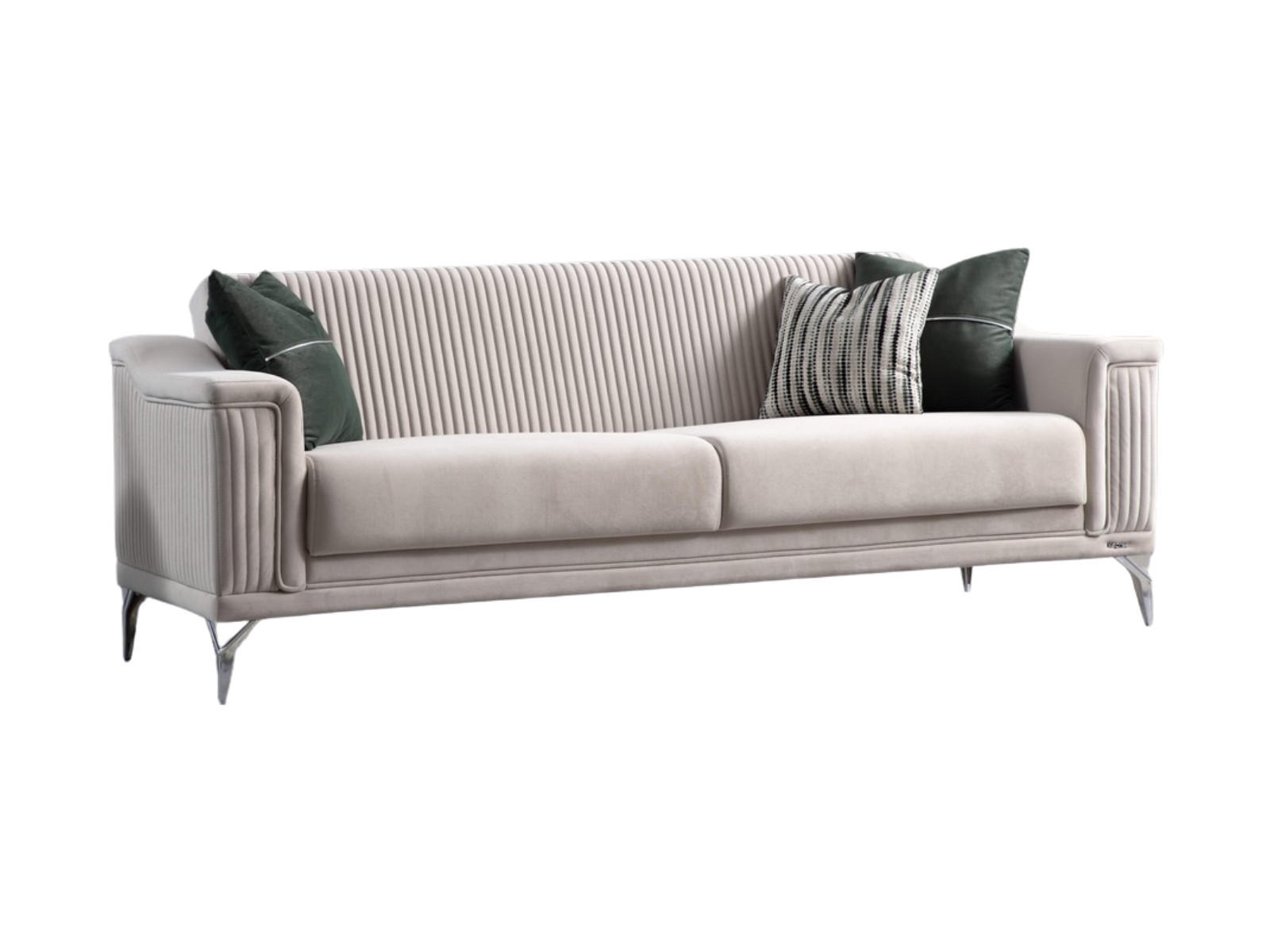 SOFA Versus 3-Sitzer Creme - Creme, Kunststoff/Textil (230/84/90cm)