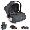 BABYSCHALE Trio Set Isofix grau mit Isofixbasis Royal, i-Size (40 - 87cm) Adapter - Grau, Kunststoff (44/68/44cm) - Moni