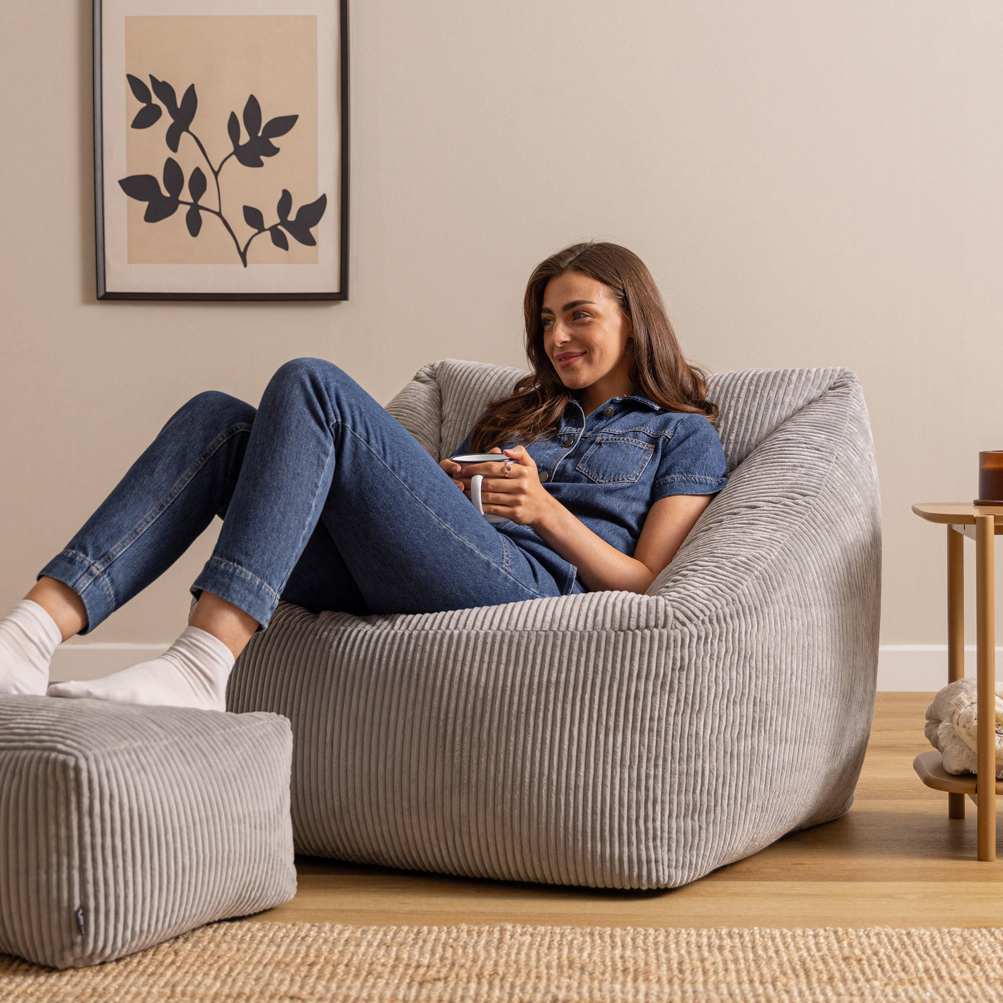 Thumbnail - icon Sitzsack, Hellgrau, Textil, 340 L, 1-Sitzer, Freiform, 97x73x84 cm, Hergestellt in Deutschland, Oeko-Tex® Standard ...