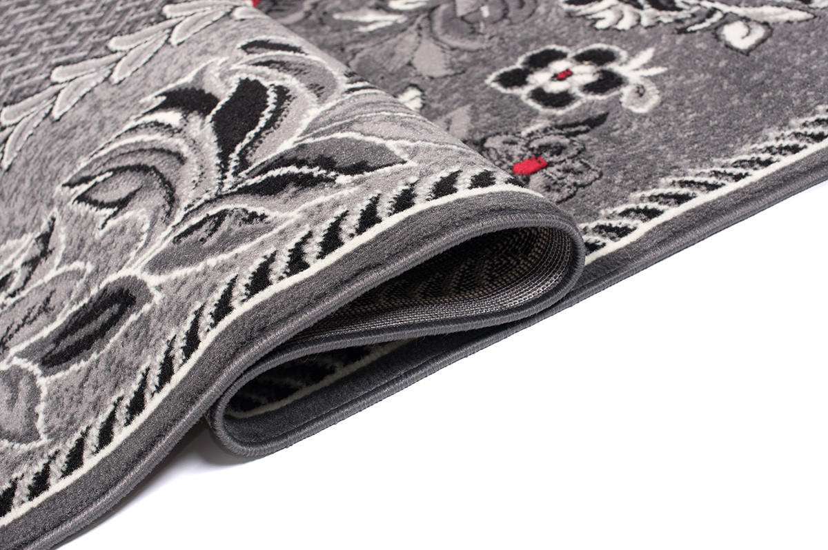 TEPPICH DREAM Rot Dunkelgrau 300/400 cm - Dunkelgrau/Rot, Textil (300/400cm) - Tapiso